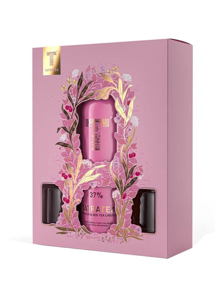 Tatratea Hibiscus & Red Tea liquer + 2 Gläser 0,7l  37%