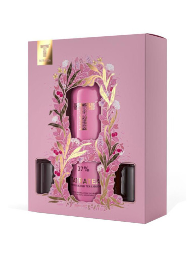 Tatratea Hibiscus & Red Tea liquer + 2 Gläser 0,7l  37%