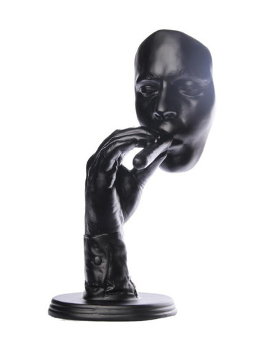 Abstract Art Sculpture The Smoking One Black