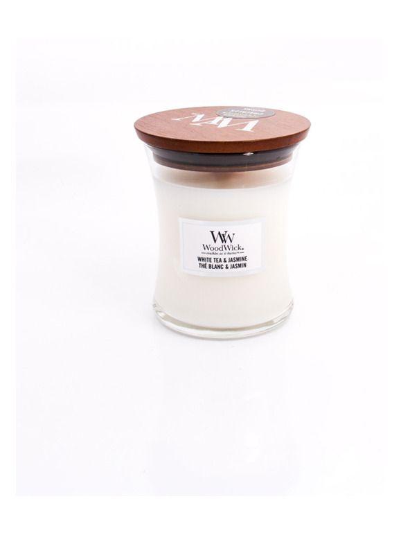 WoodWick White Tea & Jasmine glass medium