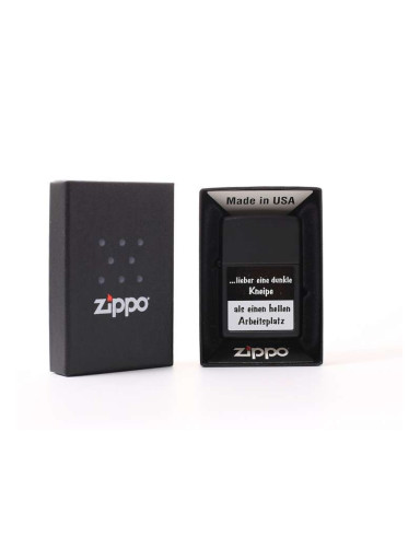 ZIPPO schwarz color "...lieber eine dunkle Kneipe" Eg