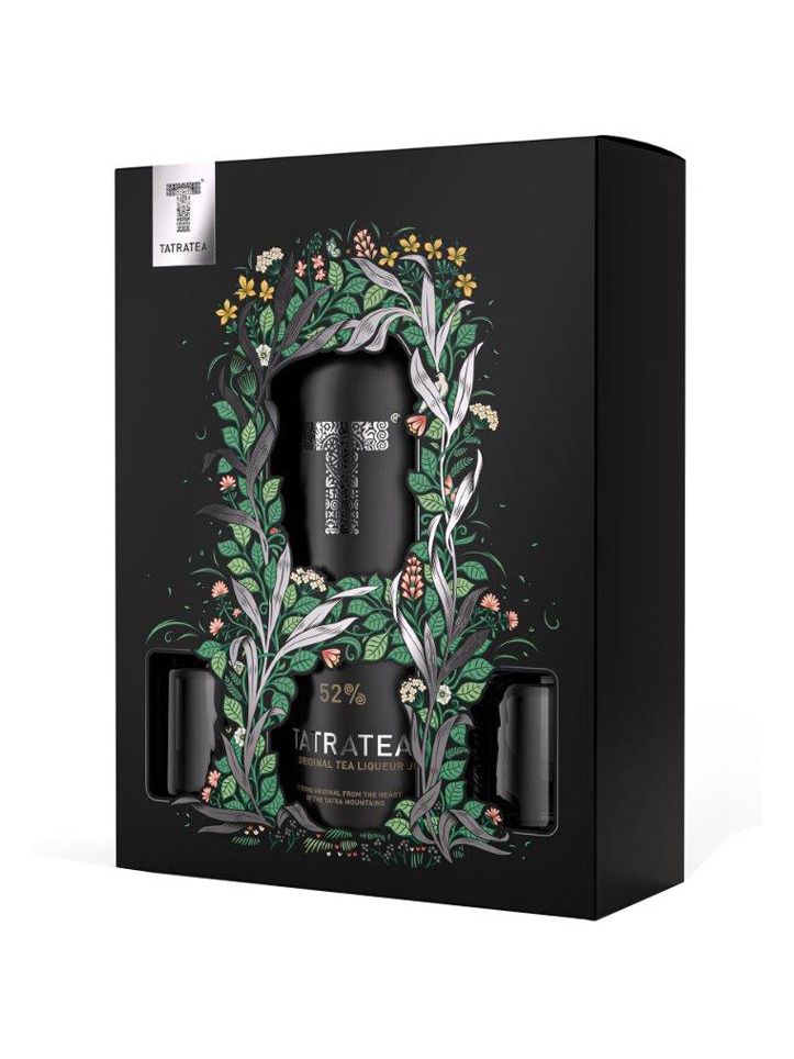 Tatratea Liqueur Original Tea 0,7 l 52% +2x Gläser