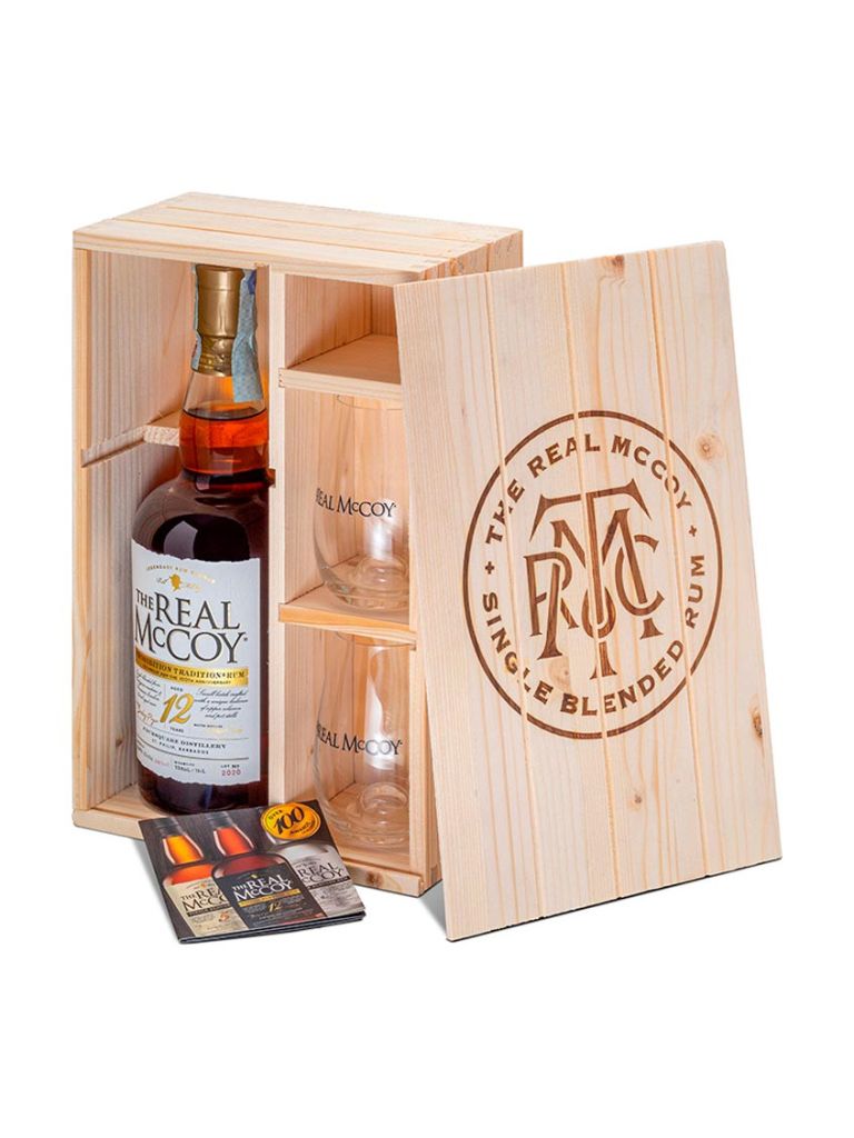 The Real McCoy 12Y 100 Proof Limited Edition 0,7 l 50% Holzbox + 2 Glasses